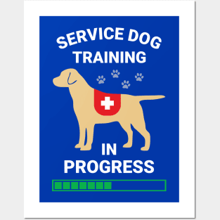 Yellow Lab Service Dog in Training Posters and Art